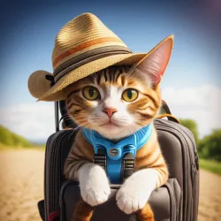 Cat as a tourist }}